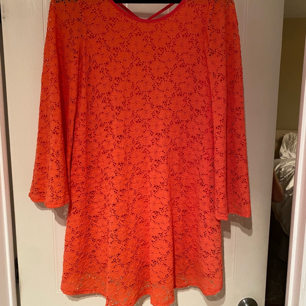 ❤️2/$30❤️ Orange Love Audrey eyelet dress